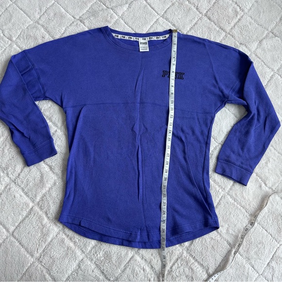 Victoria's Secret PINK | Purple & Black Varsity Crew Neck | Size Small - Picture 10 of 10